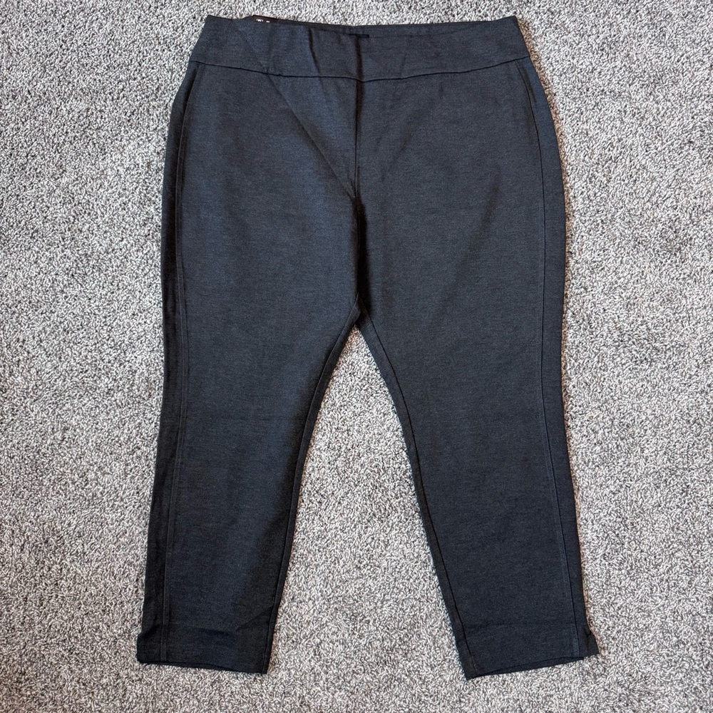 NWT Express Charcoal Heather‎ Gray Ponte Pant Women's Size XXL New Career Office
